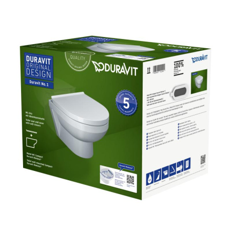 Унитаз подвесной безободковый Duravit Durastyle 45620900A1 с сиденьем микролифт