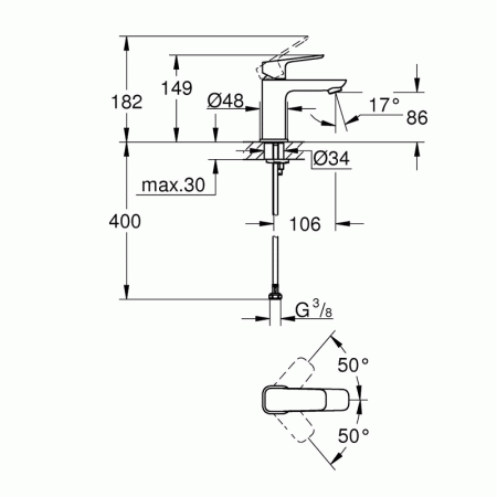 Смеситель для раковины Grohe Cubeo 1016990000 хром