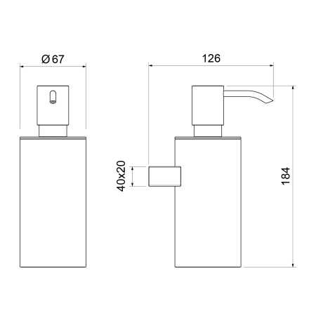 Дозатор подвесной Timo Luiro 18639/03 черный матовый