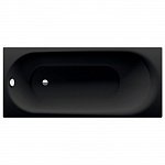 Стальная ванна Bette Comodo 1251 180x80, с покрытиями BetteGlasur ® Plus и антислип, черный матовый