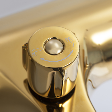Смеситель для ванны с душем WasserKraft Sauer 7101 золото
