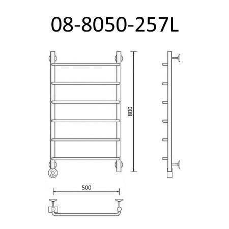 Полотенцесушитель электрический Маргроид Вид 8 80х50 хром