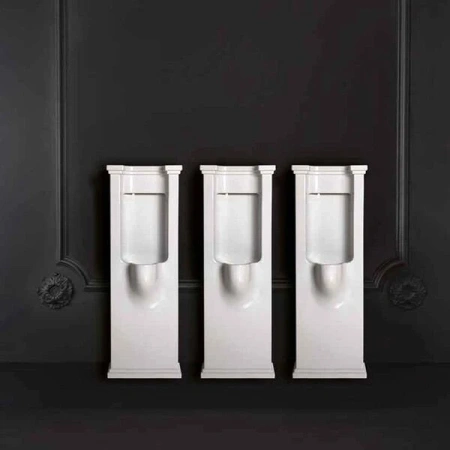 Писсуар напольный Kerasan Waldorf 413101bi белый, скрытый подвод воды