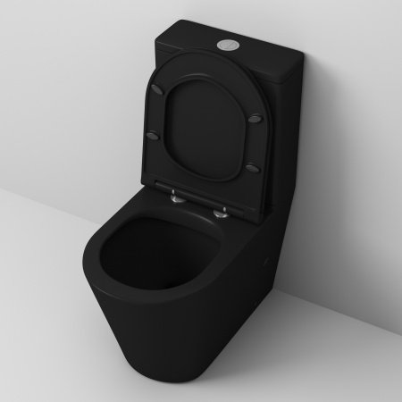 Напольный унитаз-компакт Grossman GR-4449BMS черный, с сиденьем микролифт