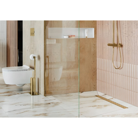 Душевой лоток EXCELLENT Stilio Gold 70 см. решетка декоративная (золото)