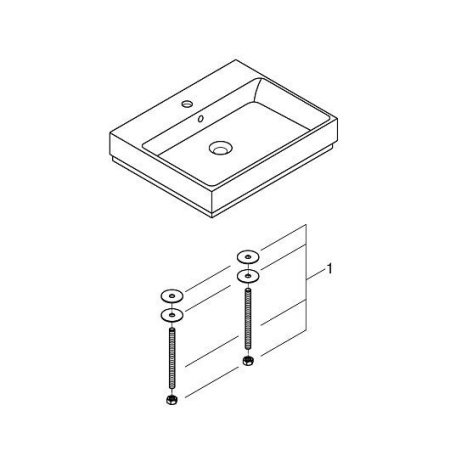 Раковина накладная 60см Grohe Cube Ceramic 3947700H белый