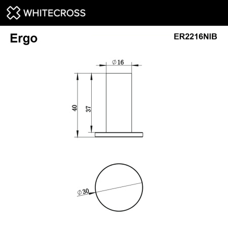Крючок WHITECROSS Ergo ER2216NIB (брашированный никель)