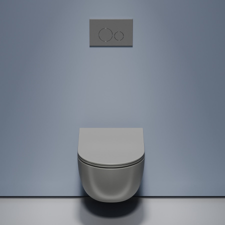 Унитаз подвесной безободковый Ceramica Nova Modena Rimless CN6063MH серый матовый