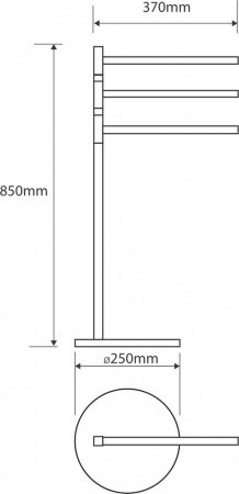 Полотенцедержатель Bemeta Omega 104836032 Хром
