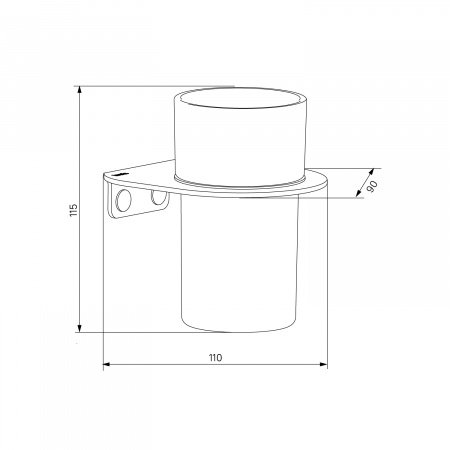 Стакан IDDIS Noa NOABLG0i45 черный матовый