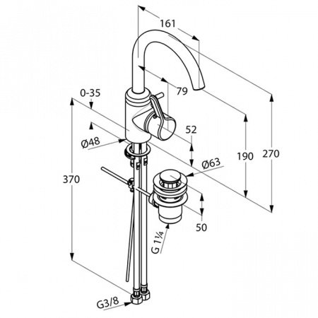 Смеситель для раковины Kludi Bingo Star 420300578 хром
