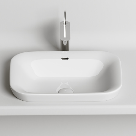 Раковина встраиваемая сверху 58см Ceramica Nova Element CN6041 белый