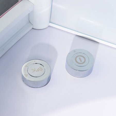 Бокс Orans 9907000 150x150x225 профиль белый, стекло прозрачное