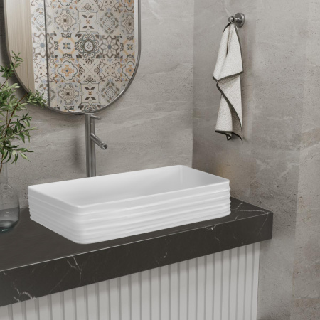 Раковина накладная 67см Point Омега PN43904 белый