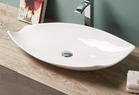 Раковина накладная 74см Gid N9178 белый