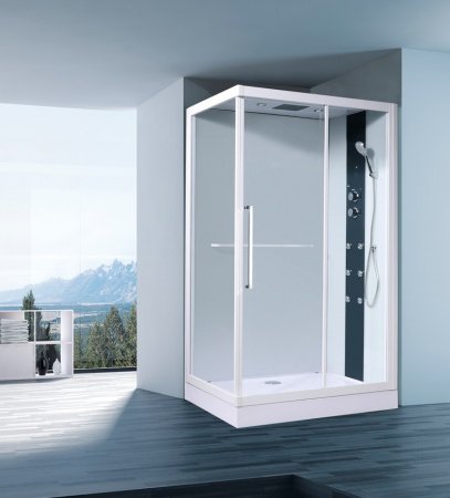 Душевая кабина Orans 8615900 120x90x220 профиль белый, стекло прозрачное