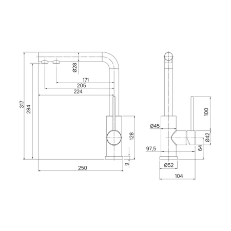 Смеситель для кухни IDDIS Rule RULSTLFi05 сталь