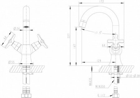 Смеситель для кухни Bravat Summer Rain F777111C хром