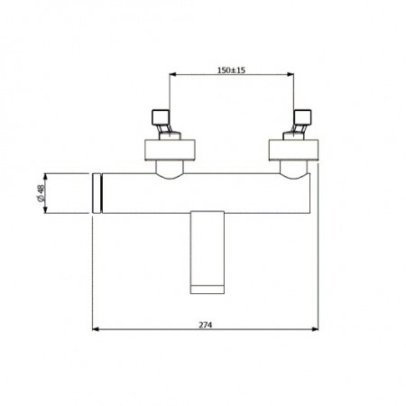 Смеситель для ванны с душем Villeroy & Boch Dawn TVT10650115161 хром