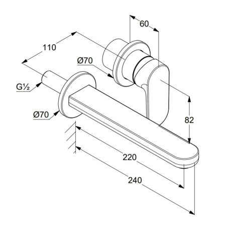 Смеситель для раковины Kludi Louva 242450575 хром