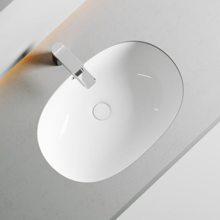 Раковина встраиваемая снизу 51см Ceramica Nova Element CN6044 белый