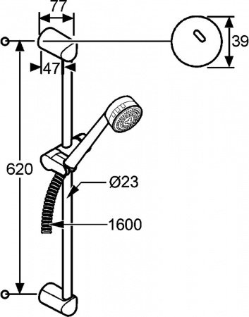 Душевой гарнитур Kludi Zenta 6073005-00 Хром