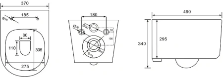 Унитаз подвесной Aquatek Мия AQ2004-MB черный матовый, с сиденьем Soft Close