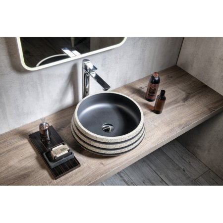 Раковина накладная 41см SAPHO PRIORI PI021 черный