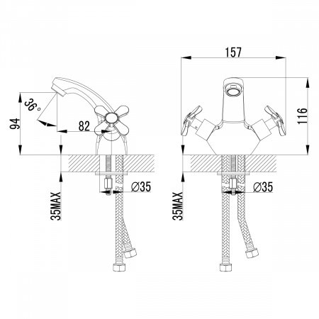 Смеситель для раковины Lemark Partner LM6546C хром