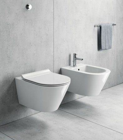 Унитаз подвесной безободковый GSI Kube X 941511 белый