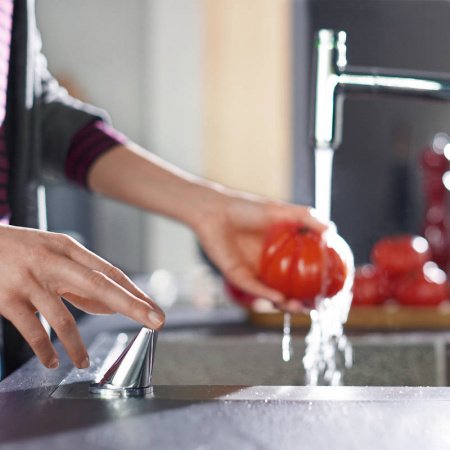 Смеситель для кухни Hansgrohe Metris Select M71 73804800 нержавеющая сталь