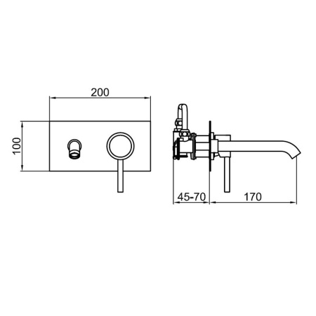Смеситель для раковины Webert Elio EL830606560, черный