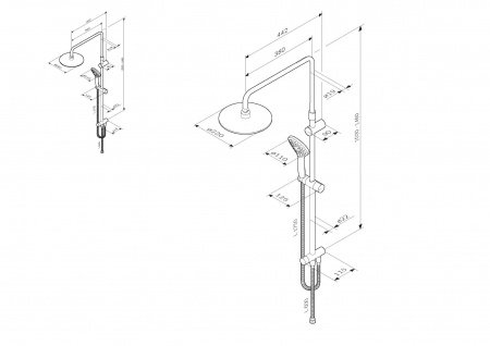 Душевая стойка Am.Pm Gem F0790000 хром
