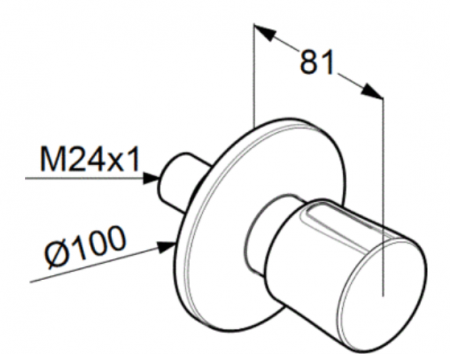 Переключатель для ванны с душем Kludi Balance 528469175 хром/белый