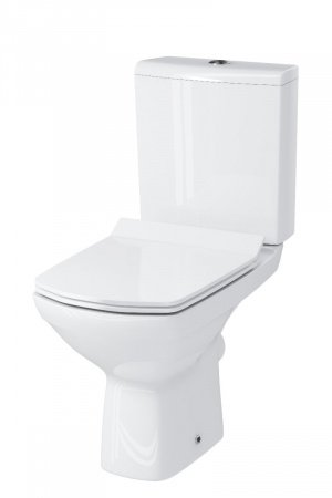 Унитаз напольный Cersanit Carina S-KO-CAR011-3/5-COn-S-DL-w белый, с бачком и сиденьем микролифт