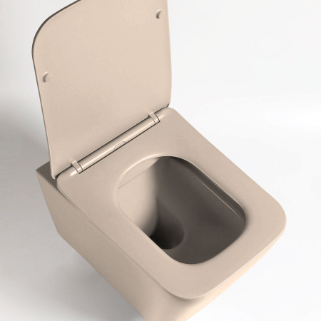 Унитаз подвесной безободковый Vincea Q-Line VT1-12MC капучино матовый, с сиденьем микролифт