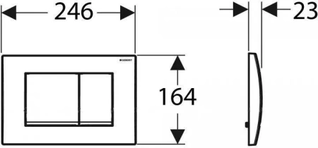 Унитаз с инсталляцией подвесной GEBERIT Smyle 500.153.37.1 клавиша смыва белый