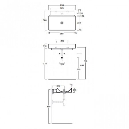 Раковина Simas Flow FL 01 Белая