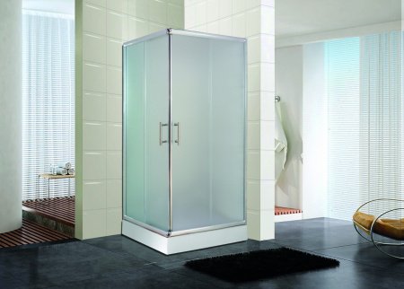 Душевой угол Esbano ES-8034 100x100x200 профиль хром, стекло матовое