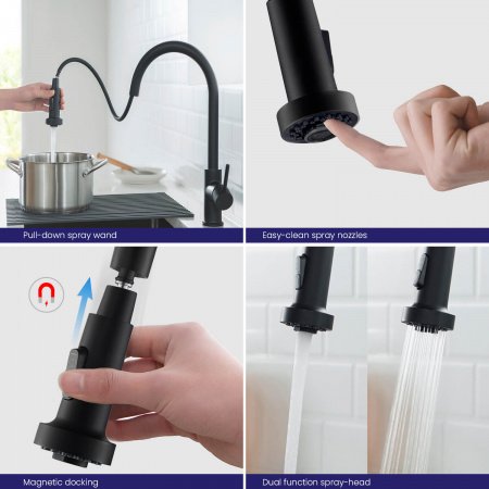 Смеситель для кухни Timo Saona 2316/03FL черный матовый