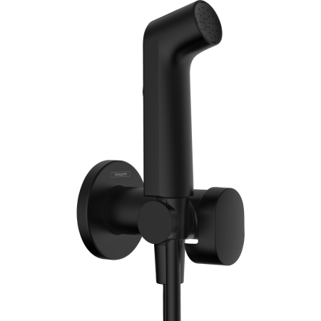 Гигиенический душ со смесителем Hansgrohe S 1jet 29232670 черный матовый (в комплекте со скрытой частью)
