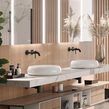 Смеситель для раковины Kludi Bozz 382453976 черный матовый