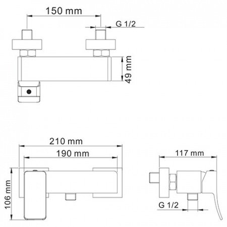 Смеситель для душа WasserKraft Aller 1062 хром