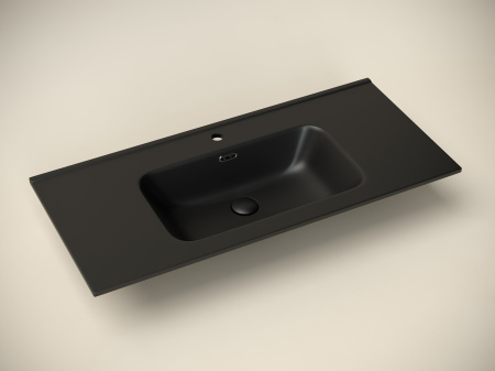 Раковина накладная 101см Ceramica Nova Element CN7003MB черный матовый