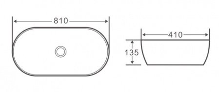 Раковина накладная 81см BelBagno BB1349 белый