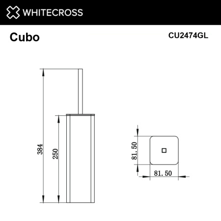 Ершик напольный WHITECROSS Cubo CU2474GL (золото)