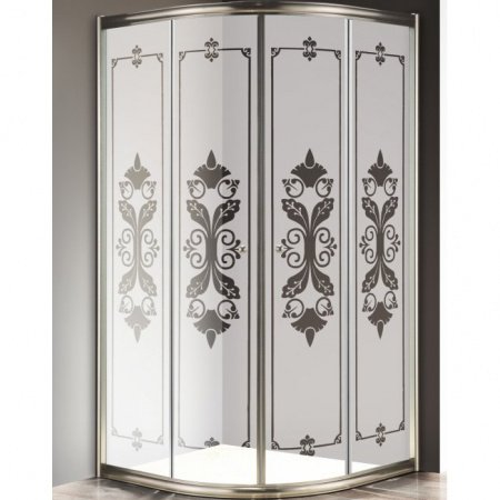 Душевой уголок Cezares Giubileo R2 90x90 профиль Хром стекло прозрачное