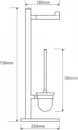 Стойка с держателем Bemeta Omega 104836012 Хром