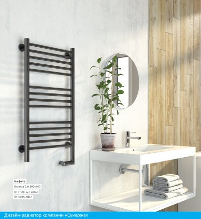 Полотенцесушитель электрический Сунержа Богема 2.0 80х50 сатин, подключение правое