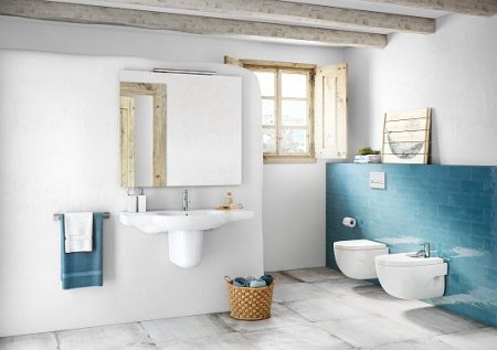 Унитаз подвесной безободковый Roca Meridian Rimless 34624L000 с сиденьем микролифт